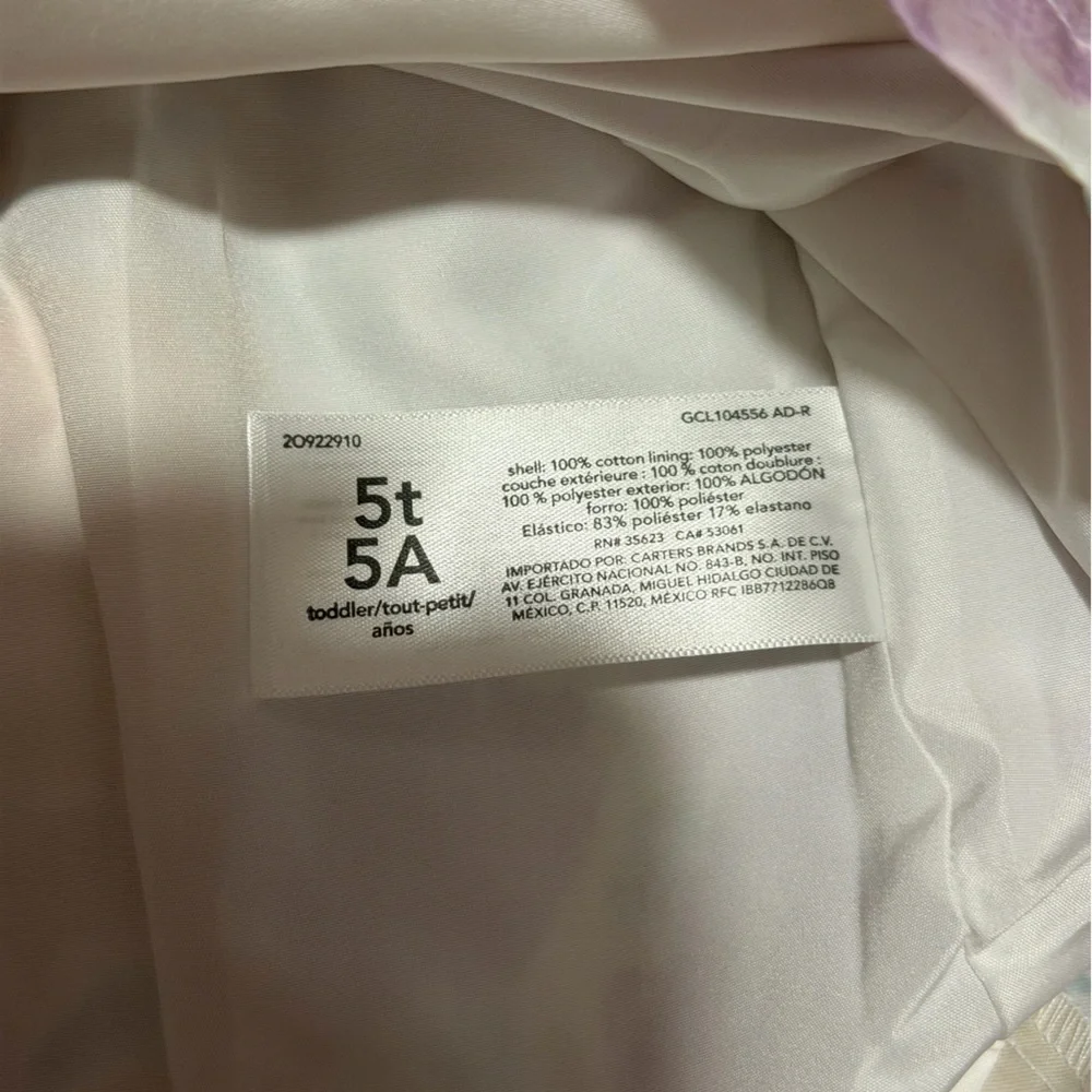 NWOT Carter’s Floral Sateen Easter Dress